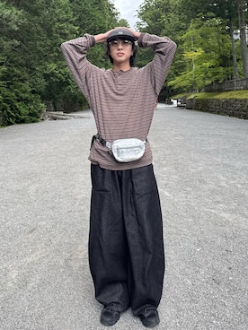 「GAP（ギャップ）のアイテム（トップス）」を使った、YUSEIさん（メンズ・178cm）の夏コーディネート