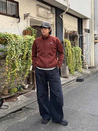 「NAKER(ネイカー)のNAKER ヴィンテージライクピンボーダーロングスリーブTシャツ(Tシャツ/カットソー)」を使った、YUSEIさん(メンズ・178cm)の秋コーディネート