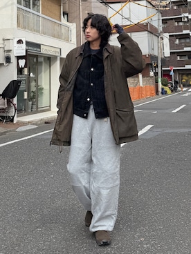 「アイテム（手袋）」を使った、YUSEIさん（メンズ・178cm）の冬コーディネート