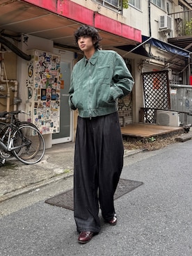 「アイテム（デニムジャケット）」を使った、YUSEIさん（メンズ・178cm）の冬コーディネート