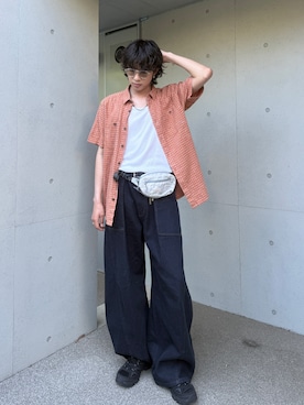 「NAKER（ネイカー）のアイテム」を使った、YUSEIさん（メンズ・178cm）の春コーディネート