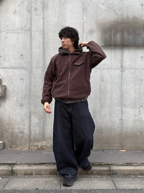 「NAKER(ネイカー)のヴィンテージライク切替フリースジャケット(その他アウター)」を使った、YUSEIさん(メンズ・178cm)の秋コーディネート