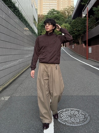 「NAKER(ネイカー)のリキットフープピアス(片耳用)(ピアス(片耳用))」を使った、YUSEIさん(メンズ・178cm)の秋コーディネート