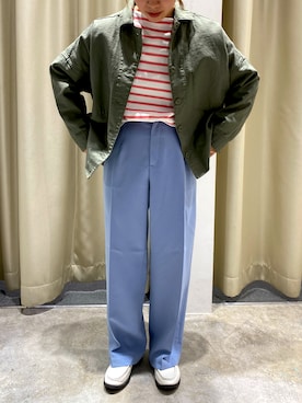「春コート」｜「アイテム（ブルゾン）」を使った、yukiさん（レディース・158cm）の冬コーディネート