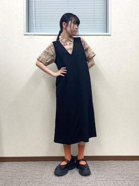 「アーノルドパーマー」｜「アイテム（ワンピース/ドレス）」を使った、海さん（レディース・160cm）の夏コーディネート