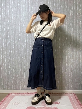 「アイテム（ブーツ）」を使った、海さん（レディース・160cm）の夏コーディネート