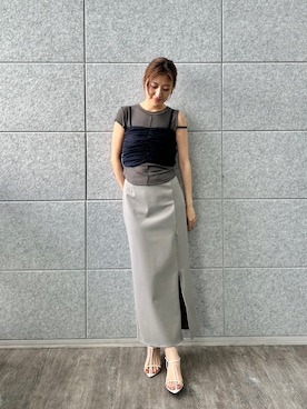 「アイテム（スカート）」を使った、haruna (CODE A)さん（骨格ウェーブ・レディース・164cm）の夏コーディネート