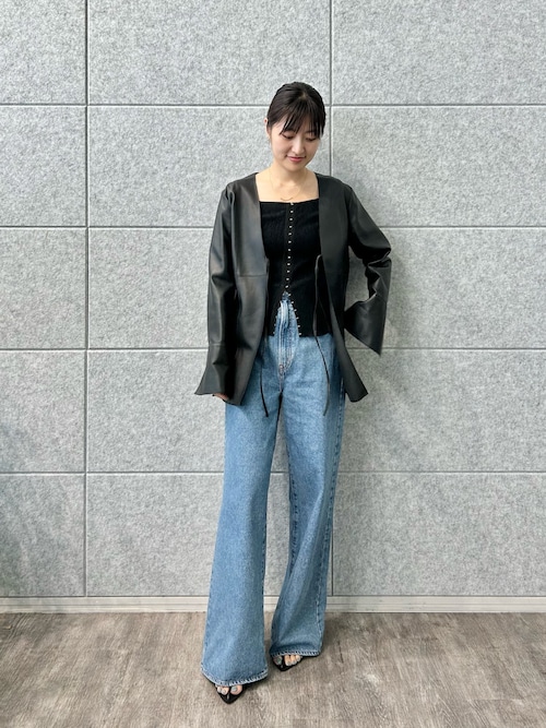 セール】fronthook sheer rib pullover（Tシャツ/カットソー