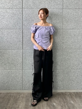 「アイテム（チューブトップ）」を使った、haruna (CODE A)さん（レディース・164cm）の夏コーディネート