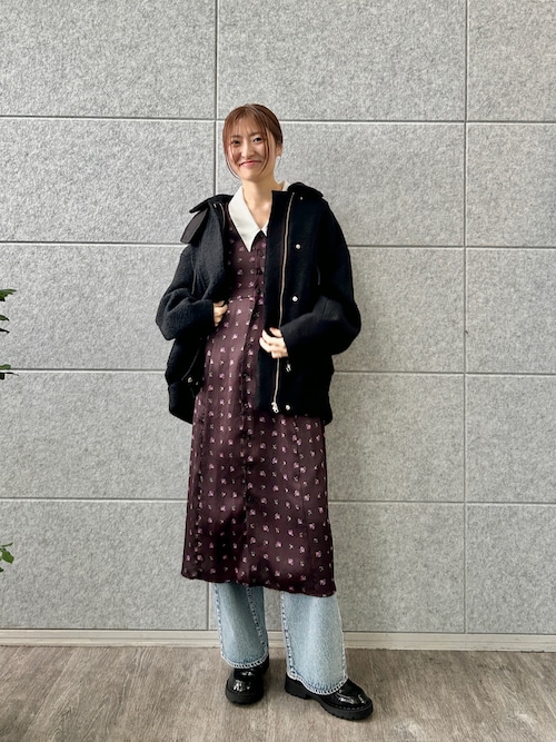 セール】oversized tweed blouson（ダウンジャケット/コート）｜CODE A