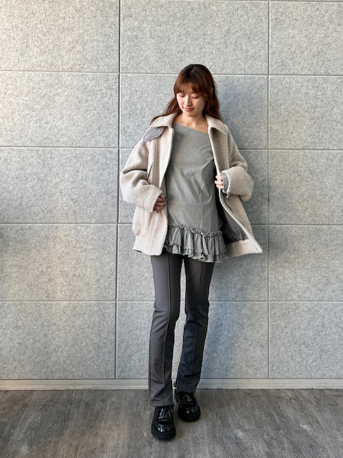 セール】oversized tweed blouson（ダウンジャケット/コート）｜CODE A