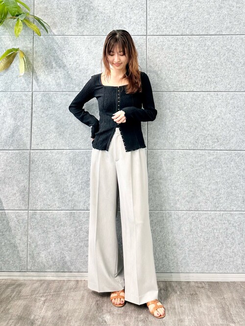 セール】fronthook sheer rib pullover（Tシャツ/カットソー