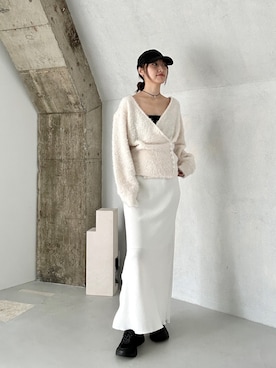 「アイテム（チューブトップ）」を使った、haruna (CODE A)さん（レディース・164cm）の秋コーディネート