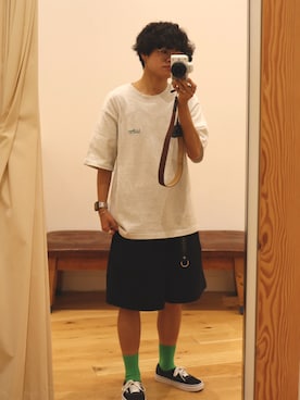 「アイテム（チノパンツ）」を使った、lucasguitarさん（メンズ・160cm・20代）の夏コーディネート