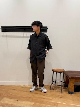 「アイテム（スラックス）」を使った、lucasguitarさん（メンズ・160cm）の夏コーディネート