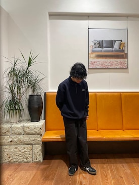 「FORK&SPOON（フォークアンドスプーン）のFORK&SPOON　フレンチドリルピグメントチノパンツ（その他パンツ）」を使った、いくたさん（メンズ・160cm）の冬コーディネート