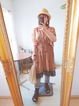 「アイテム（チュニック）」を使った、tanaremiさん（レディース・155cm）の春コーディネート