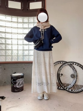 「JEANASIS（ジーナシス）のアイテム（MA-1）」を使った、happyclosetさん（レディース・162cm）の秋コーディネート