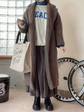 「CLEA（クレア）のアイテム（スウェット）」を使った、happyclosetさん（レディース・162cm）の冬コーディネート