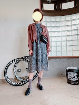 「ブラウン×ブラック」｜「アイテム（ワンピース/ドレス）」を使った、happyclosetさん（レディース・162cm）の秋コーディネート