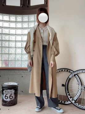 「CLEA（クレア）のアイテム（スウェット）」を使った、happyclosetさん（レディース・162cm）の春コーディネート