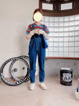 「SMITH'S（スミス）のアイテム（オールインワン・サロペット）」を使った、happyclosetさん（レディース・162cm）の秋コーディネート