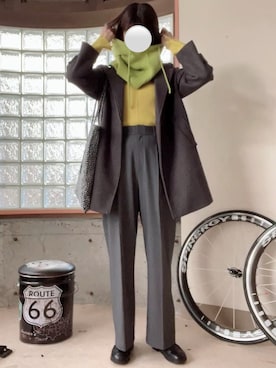 「CECIL McBEE（セシルマクビー）のアイテム（ジャケット/アウター）」を使った、happyclosetさん（レディース・162cm）の冬コーディネート