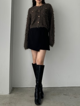 「アイテム（ブラック系）」を使った、chieriさん（レディース・162cm）の秋コーディネート