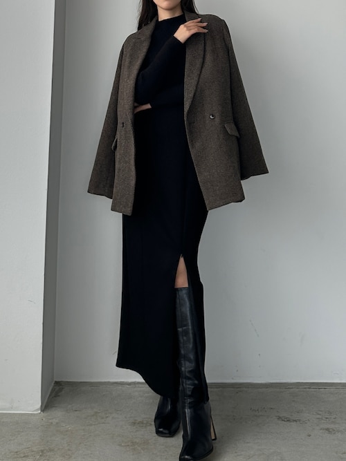 セール】ヘリンボーンテーラードジャケット＋ミニスカートSET