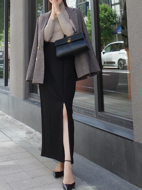 セール】ポケットデザインファスナースリットIラインポンチ