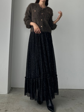 「アイテム（カーディガン/ボレロ）」を使った、chieriさん（レディース・162cm・20代）の秋コーディネート