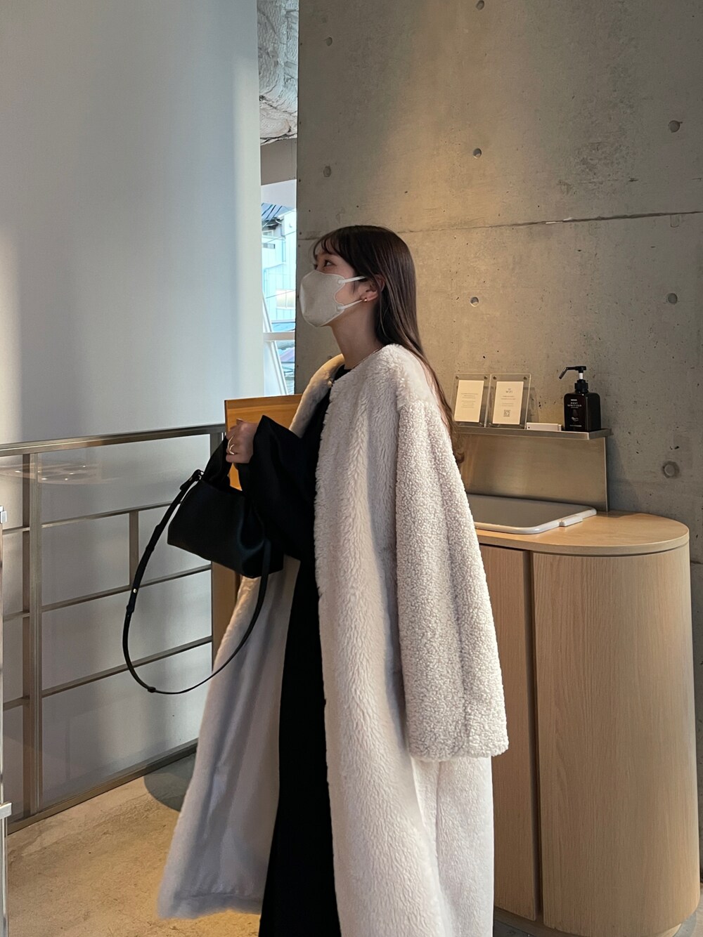 CLANE(クラネ)の「【CLANE/クラネ】MIX FUR COCOON COAT/ミックス