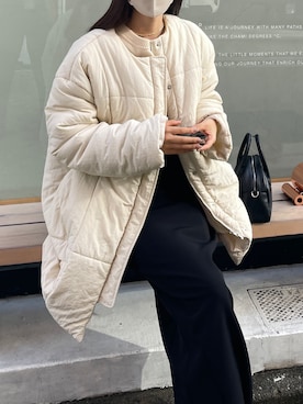 「NEUNA（ヌナ）のアイテム（ダウンジャケット/コート）」を使った、chieriさん（レディース・162cm）の秋コーディネート