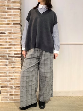 「高身長女子」｜BRICK HOUSE by Tokyo Shirts 静岡マークイズ店さん（レディース・167cm）の冬コーディネート