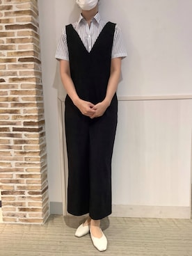 「アイテム（ビジネスシャツ）」を使った、BRICK HOUSE by Tokyo Shirts 静岡マークイズ店さん（レディース・167cm）の夏コーディネート
