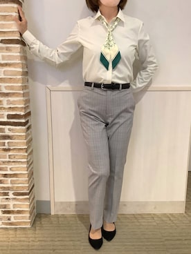 「東京シャツ」｜BRICK HOUSE by Tokyo Shirts 静岡マークイズ店さん（レディース・155cm）の春コーディネート