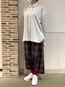 「アイテム（ビジネスシャツ）」を使った、BRICK HOUSE by Tokyo Shirts 静岡マークイズ店さん（レディース・155cm）の夏コーディネート
