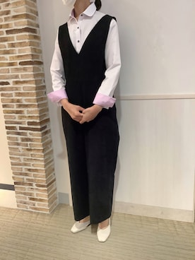 「アイテム（ビジネスシャツ）」を使った、BRICK HOUSE by Tokyo Shirts 静岡マークイズ店さん（レディース・167cm）の夏コーディネート