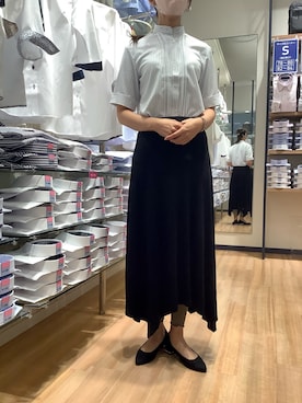 「AZUL by moussy（アズールバイマウジー）のアイテム」を使った、BRICK HOUSE by Tokyo Shirts 静岡マークイズ店さん（レディース・167cm）の夏コーディネート