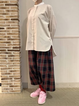 「アイテム（ビジネスシャツ）」を使った、BRICK HOUSE by Tokyo Shirts 静岡マークイズ店さん（レディース・155cm）の夏コーディネート