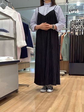 「アイテム（ビジネスシャツ）」を使った、BRICK HOUSE by Tokyo Shirts 静岡マークイズ店さん（レディース・154cm）の夏コーディネート