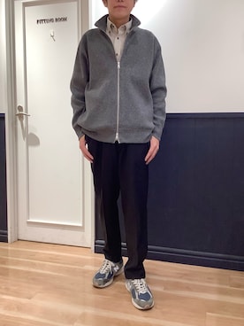 「アイテム（ビジネスシャツ）」を使った、TOKYO SHIRTS 大阪クロスト店さん（メンズ・177cm）の冬コーディネート