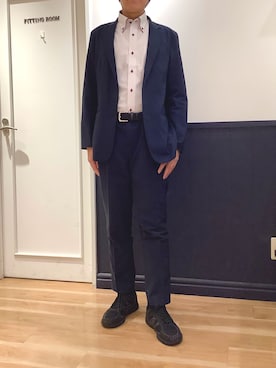 TOKYO SHIRTS 大阪クロスト店さん（メンズ・177cm）の冬コーディネート