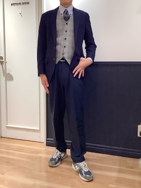 「BRICK HOUSE by TOKYO SHIRT（ブリックハウス）のアイテム」を使った、TOKYO SHIRTS 大阪クロスト店さん（メンズ・177cm）の秋コーディネート