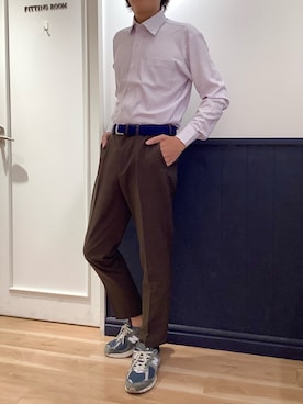 「アイテム（ビジネスシャツ）」を使った、TOKYO SHIRTS 大阪クロスト店さん（メンズ・177cm）の夏コーディネート
