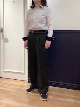 「アイテム（ビジネスシャツ）」を使った、TOKYO SHIRTS 大阪クロスト店さん（レディース・160cm）の夏コーディネート