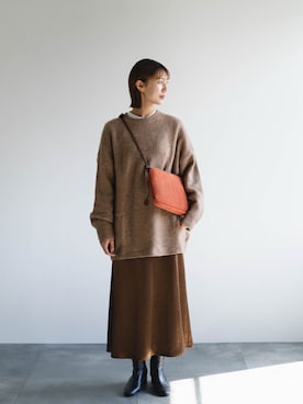 「Atelier nuu（アトリエヌウ）のアイテム」を使った、Atelier nuuさん（レディース・169cm）の秋コーディネート