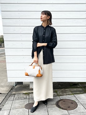 「BEAUTY&YOUTH UNITED ARROWS（ビューティーアンドユースユナイテッドアローズ）のアイテム（パンプス）」を使った、Atelier nuuさん（レディース・169cm）の春コーディネート