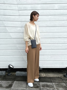 「AKTE（アクテ）のアイテム（ニット/セーター）」を使った、Atelier nuuさん（レディース・169cm）の秋コーディネート