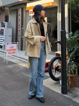 「SOMETHING（サムシング）のアイテム」を使った、fuwa chanさん（レディース・162cm）の春コーディネート